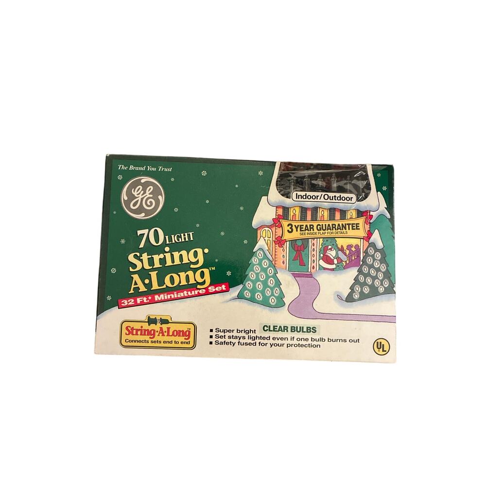 Lot GE‎ classic string along lights (2) boxes of 70 clear lights indoor/outdoor